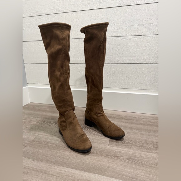 Zara Suede Brown Boots - Picture 1 of 8